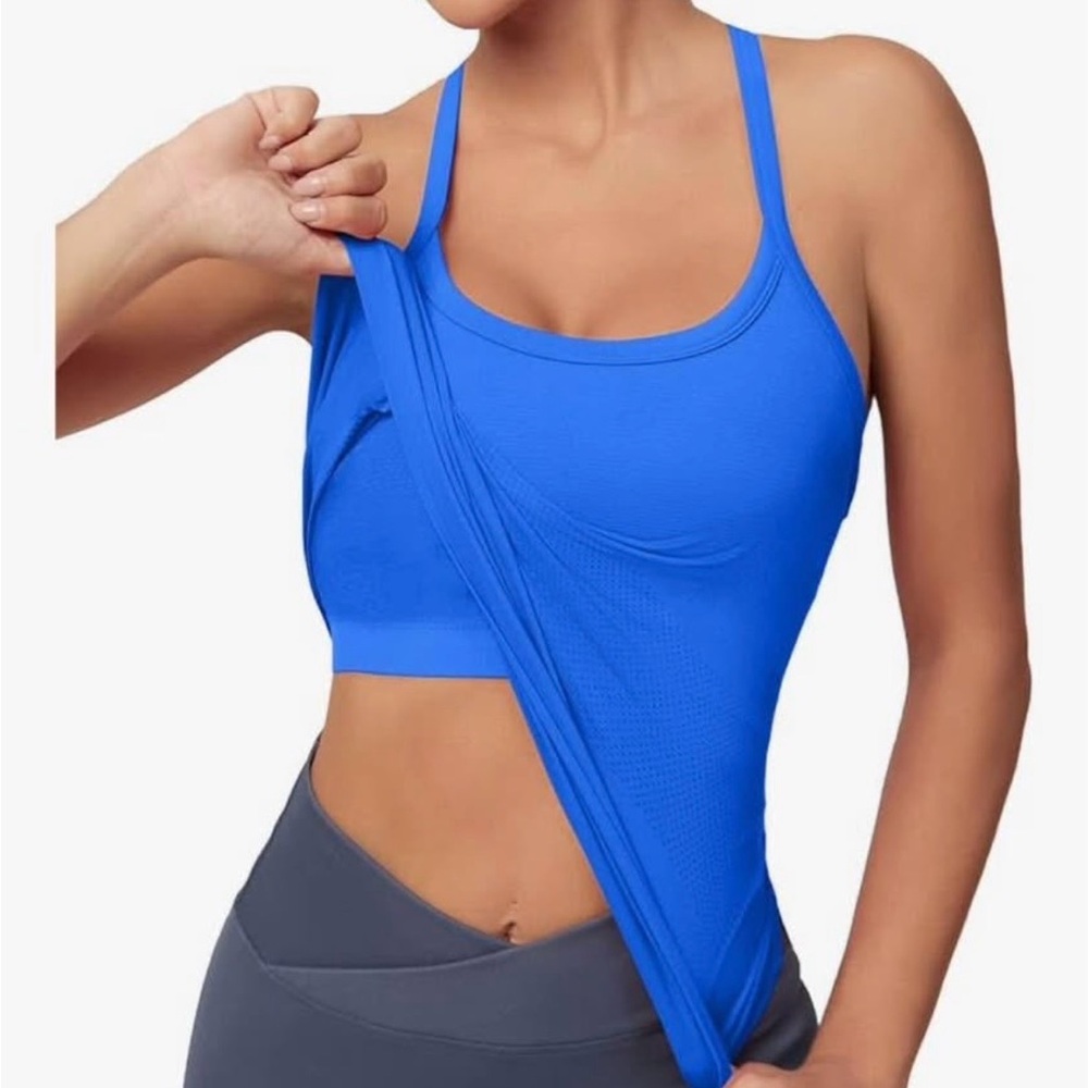 Women's Blue Activewear Tank Top